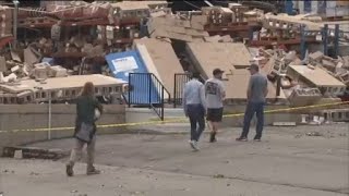 Commercial building partially collapses on Cascade Boulevard in Milford