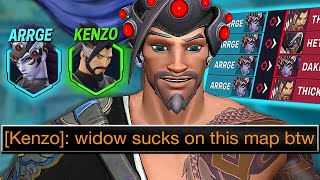 Rank 1 Hanzo 'one trick' proves Kenzo that Widowmaker is EASY