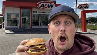 I Tried The New Double Smash Burger From A&W In Canada!! 🇨🇦 (Honest Review)