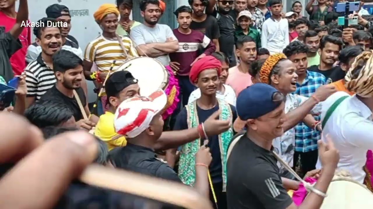 Shibajee Danka Vs Raj Dhol Tasha Party Fight 🎧 At Katwa Janmashtami Puja. 2024 🔥 💥