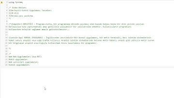 C# Programlama Dersleri 1.Bölüm - Dili Tanıma ve Ekrana Yazı Yazdırma