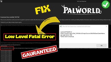 UE4 Palworld is gecrasht. Fatale fout op laag niveau opgelost.