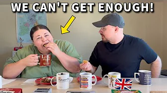 Americans Try the BEST British Tea & Biscuits Combo We've Ever Had