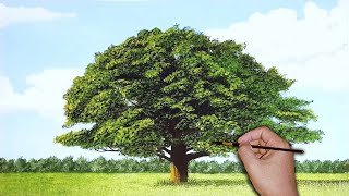 2 THE BEST Drawing Banyan Tree STEP by STEP | How to Paint a Tree Easy