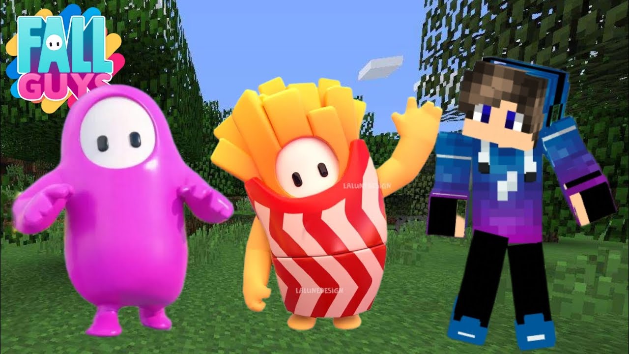 VIDA SENDO FALL GUYS NO MINECRAFT ! - YouTube