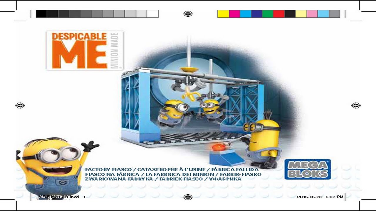 Mega Bloks Instructions | Minions | Despicable Me | DKX76 | Factory Fiasco