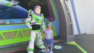 Rachel Meeting Buzz Lightyear In Tomorrowland At Magic Kingdom