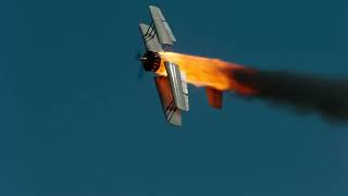🔥 BIPLANE BARREL ROLL WITH MASSIVE FLAMES! | Insane Airshow Stunt Caught on Camera ✈️🔥