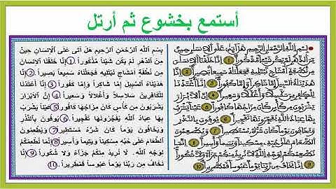 سورة الإنسان المستوى الثالث ج1