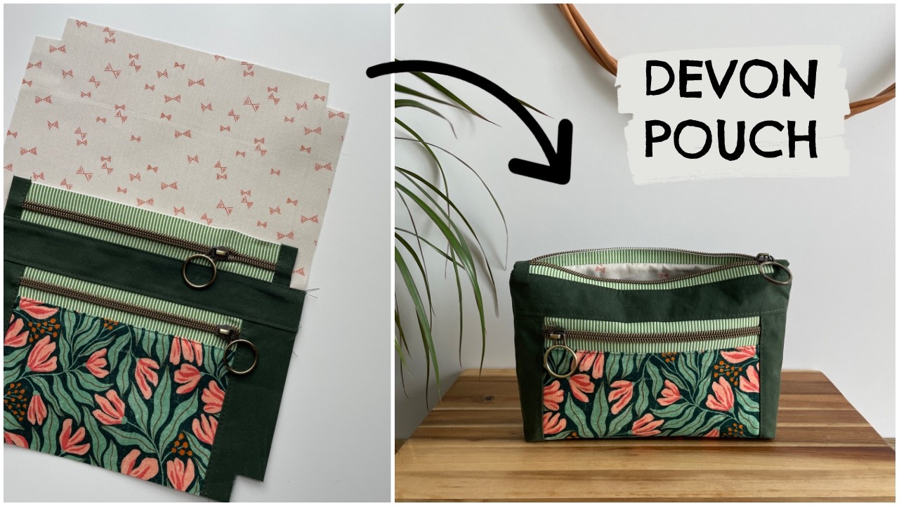 How to sew a DEVON POUCH using a #5 Nylon Zipper by the Foot.
