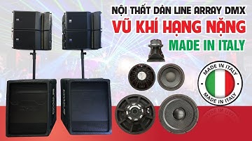 Dàn Loa Line Array liền công suất Siêu Khủng- 4 full, 2 sub Bass Neo cao cấp Sản xuất tại Italy (P2)