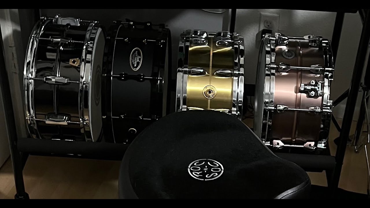 Metal Snare Comparison - Gretsch  vs Ludwig vs Pearl vs Tama