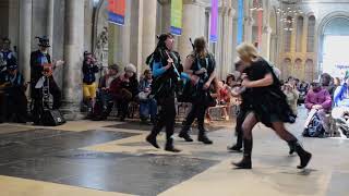 Lollipop Man - Enigma Border Morris at Rochester Cathedral