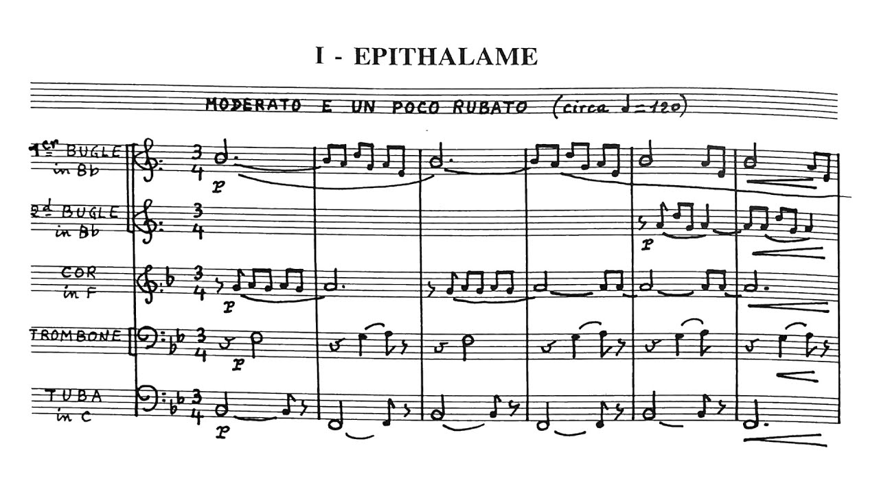 [Score] André Lafosse - Suite impromptu (1996) for brass quintet