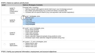 Upgrade option account with etrade.