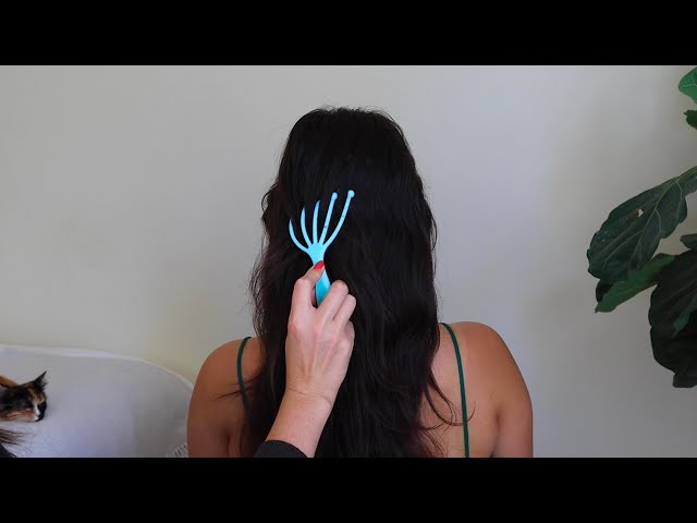 ASMR hair play, braiding and super tingly tools on Melina (whisper) 🦋