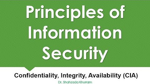 Principles of information security