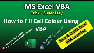 Celebrity MS Excel VBA - Fill Color in Selected Cell with VBA (Super Easy Trick) | Excel Tutorial Net Worth