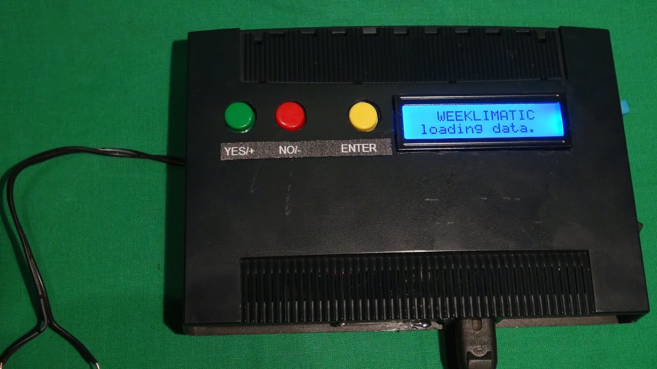 WEEKLIMATIC - Arduino programmable thermostat - YouTube