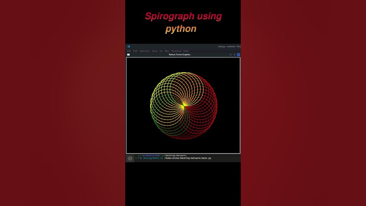 Spirograph using python - YouTube