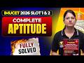 IMUCET 2026 Slot 1 &amp; 2🚨 Aptitude Paper Full Solution 🔥 Discussion &amp; Answer Key | Memory Based