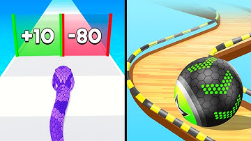 Snake Run Race Vs Going Balls 🐍🏀🏐🐸 Max All Levels Android iOS Gameplay Ep 267