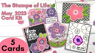 The Stamps of Life May 2023 Club Kits | Posies2Stamp | 5 Cards