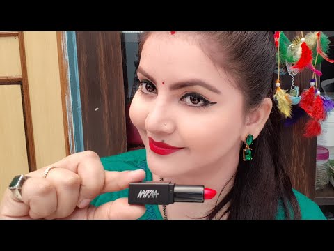 Nykaa so matte mini lipstick new shade 01 M notorious red review & demo | bridal lipstick | RARA |