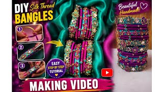How to make Thread bangles.bridal design tutorial #thread bangles #ammacreations #diy #tutorial