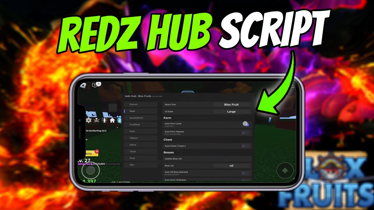 Redz Hub Pro Roblox script showcase