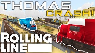 THOMAS CRASHED!  -  Rolling Line VR Toy Train Simulator  -  Map