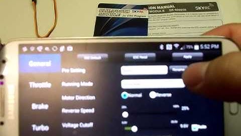 Demo SkyRC Blue Tooth ESC Programming Module