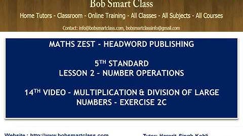 14th Video - Class 5 - Lesson 2 - Number Operations - Exercise 2c