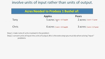 Comparative Advantage using Inputs