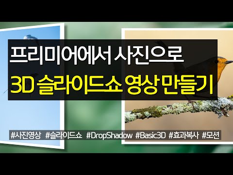 프리미어에서 사진으로 3D 슬라이드쇼 영상 만들기