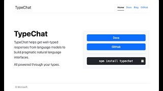 Getting Started with TypeChat, Schemas and OpenAI