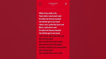 Thumbnail of Doja Cat - Paint The Town Red #hits #trending #spotifylyrics #tiktok #summer #newmusic #shorts