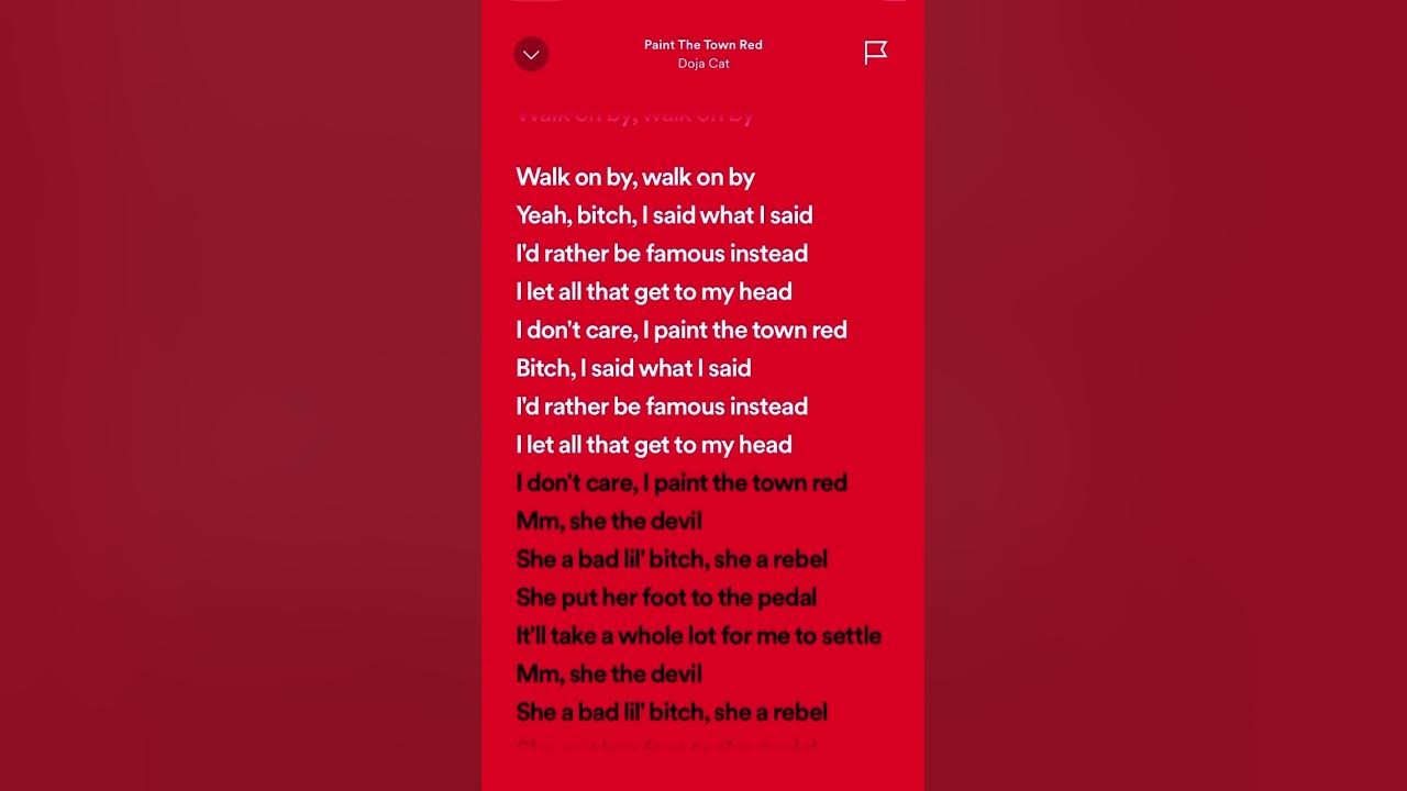 Doja Cat - Paint The Town Red #hits #trending #spotifylyrics #tiktok #summer #newmusic #shorts