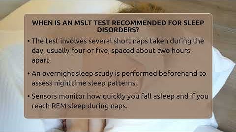 When Is An MSLT Test Recommended For Sleep Disorders? - Sleep Apnea Support Network