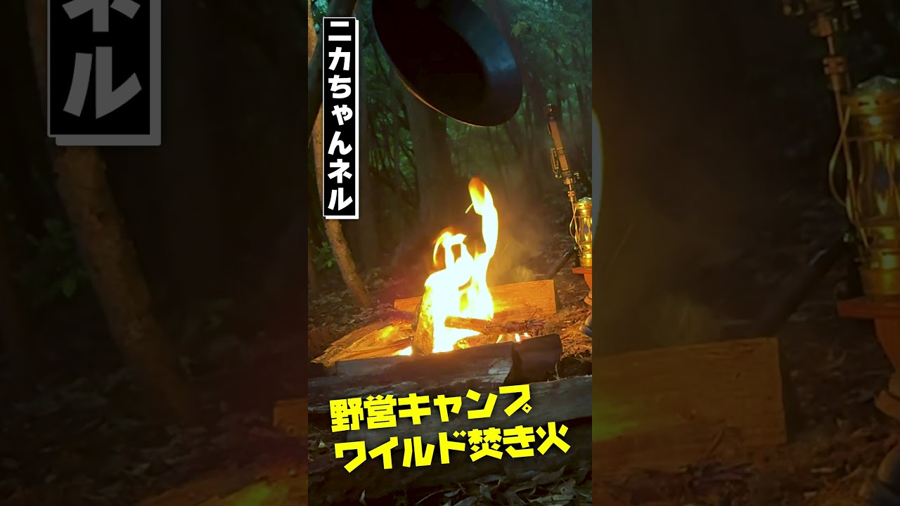 【野営キャンプ】ワイルド二階堂の直火コンロ