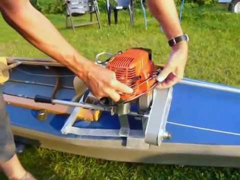 Faltboot-Motor in Aktion - Folding Canoe with engine (AudioSwap 