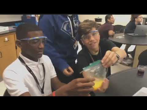 Golden Gate Middle School students experiment to learn about chemical reactions
