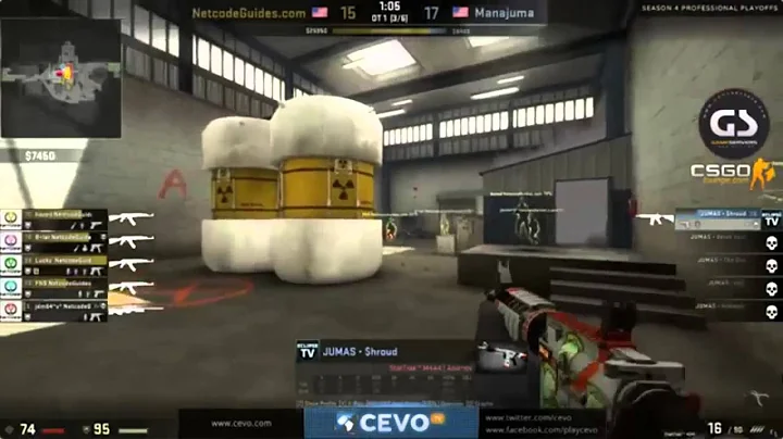 CS:GO | Shroud Epic ACE vs NetCode (1vs5) | Cevo-P S4