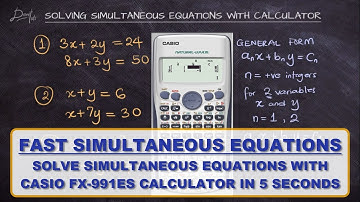 Solve Simultaneous Equations with Casio FX-991ES Calculator in 5 seconds