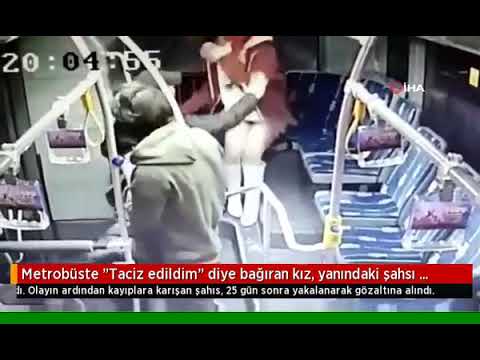 Qız avtobusda oğlanı döydü - Qəribə səslər çıxarırdı