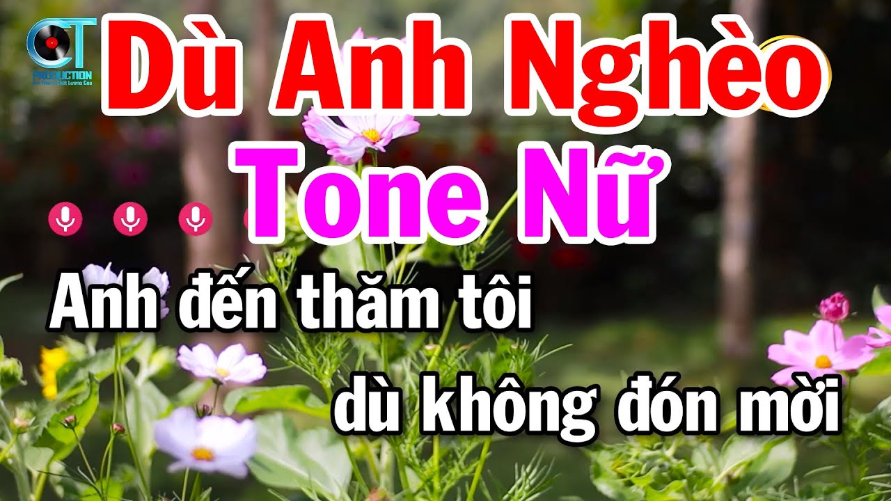 Karaoke Dù Anh Nghèo Tone Nữ Nhạc Sống Rumba