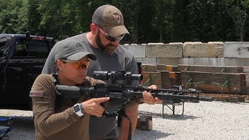 IN COURSE RAW FOOTAGE: First Time Carbine Shooter Learns About Shooting Stance with Steve Fisher