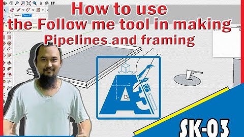 How to make pipelines and framing in SketchUp - SketchUp Tutorial follow me a tool