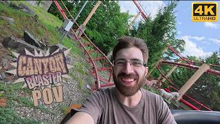 Canyon Blaster Reverse POV (4K 60FPS), Great Escape Arrow Mine Train | Non-Copyright