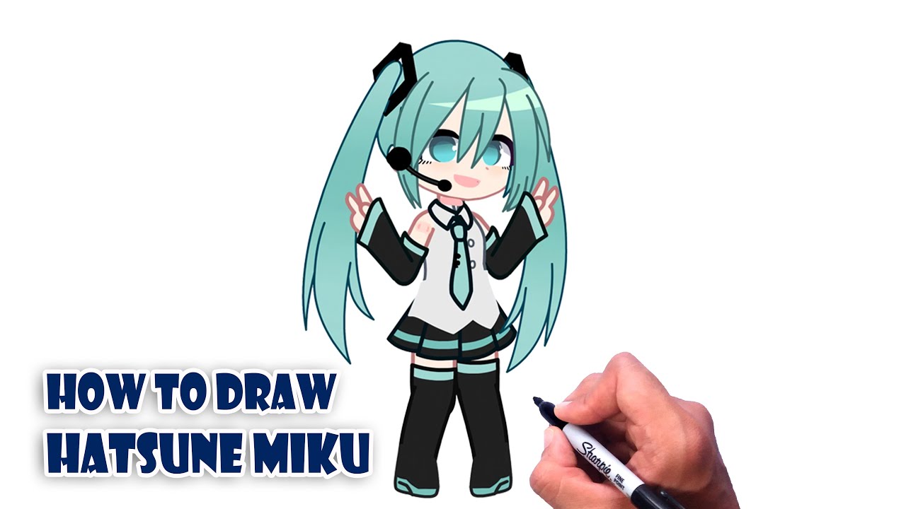 How to Draw Hatsune Miku | Step by step tutorial - YouTube